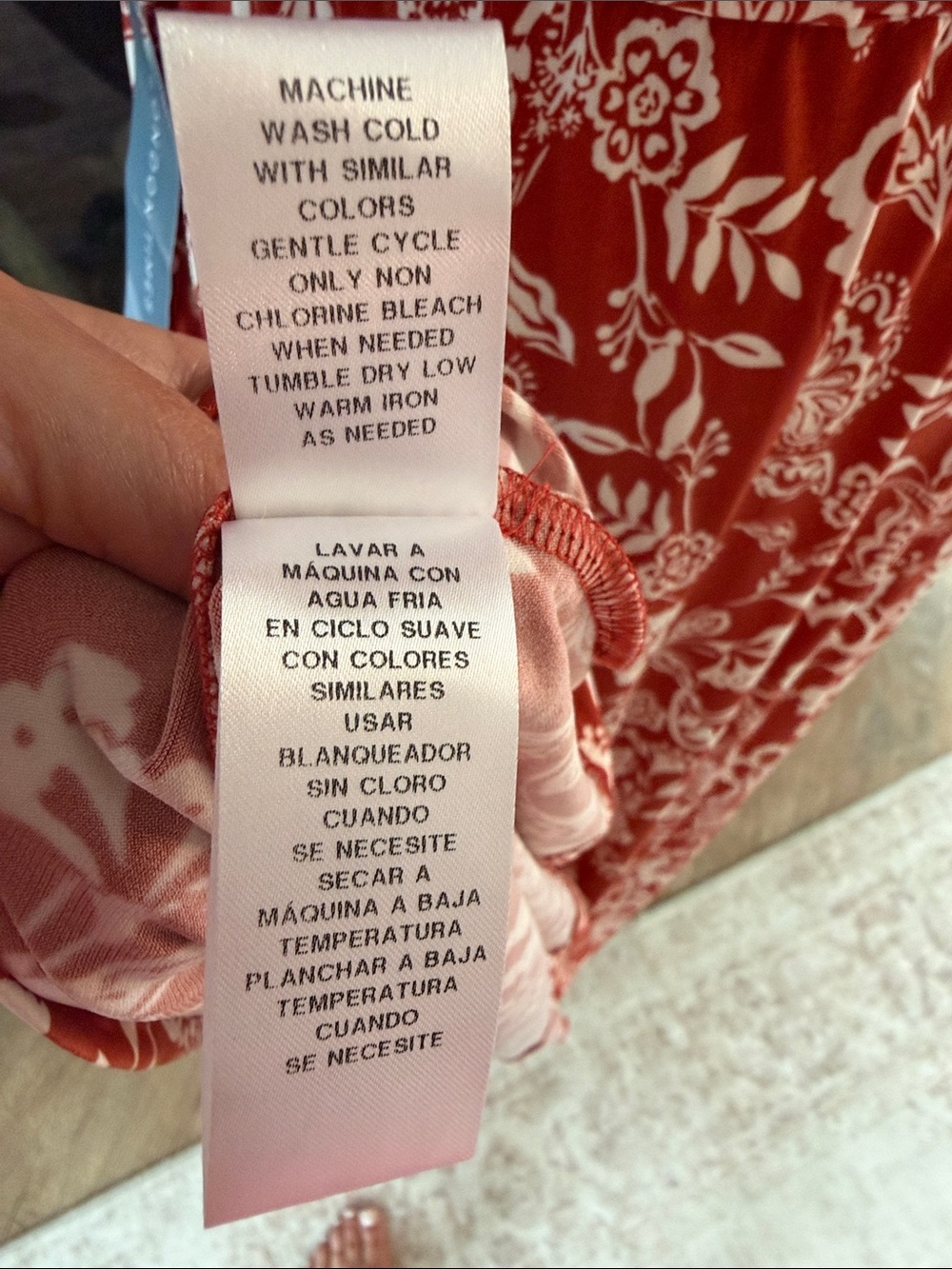London Times Red and White Floral Midi Wrap Dress - Picture 9 of 10